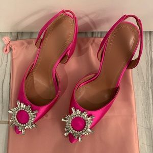 Amina Muaddi Begum Sling Pink Dupes